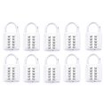 thumbnail image 1 of 10X Anti-Theft Button Combination Padlock Digit Push Password Lock Zinc Alloy Security Lock Suitcase Luggage Coded Lock, 1 of 7