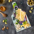 thumbnail image 5 of Cartoon Cutting Board, Doodle Style Unicorn Skull with Green Eyes with Rainbow Background Funny, Decorative Tempered Glass Cutting and Serving Board, Wine Bottle Shape, Multicolor, by Ambesonne, 5 of 5