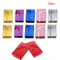 thumbnail image 1 of 12pcs Gift Box Jewelry Package Case Necklace Earring Ring Iridescent Paper Gift Cardboard, 1 of 9