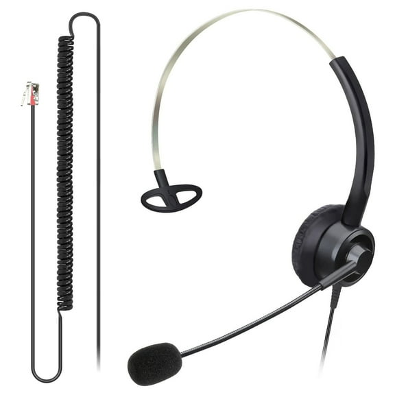 RJ9 Phone Headset with Microphone Noise Cancelling, Office Telephone Headset Compatible with Avaya 9608G 9611G J179 J169 1608 9620 9621G 9650 1616 IP Phones