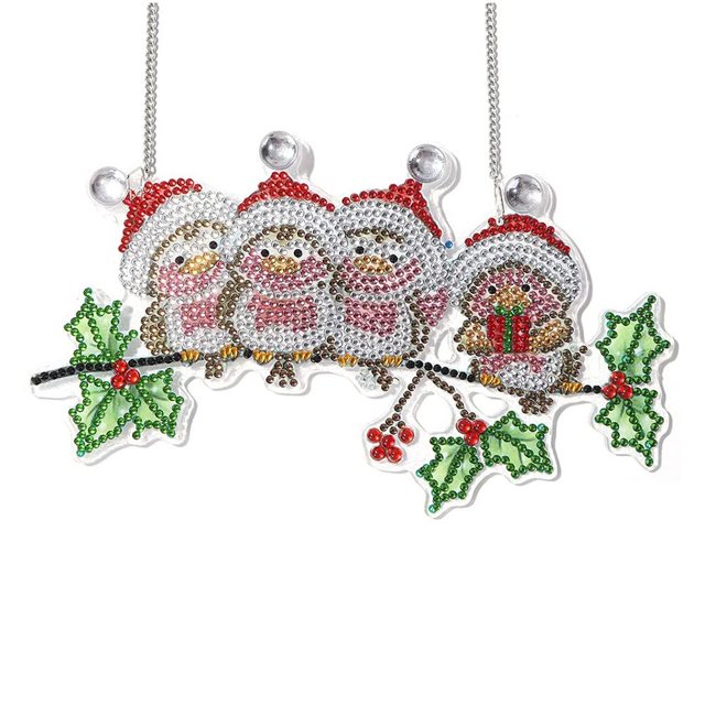 Acrílico De Diamantes De Imitación De Navidad Para Colgar En La Pared De Navidad Adornos Para Manualidades Decoración Para Puerta Ventana De Casa Serendint HA042659-04