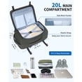 thumbnail image 2 of WANDF Small Travel Backpack for Men,Personal Item Travel Bag 17x10x9 | 20L Carry On Clamshell Backpack with USB Charging Port,14" Laptop Backpack for Work,College,Business(Green-B), 2 of 11