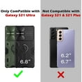 thumbnail image 2 of Funda para Galaxy S21 Ultra con cubierta para cámara y soporte, protección de lente deslizante + soporte de anillo de 360°, resistente a impactos, a prueba de golpes, funda protectora para Samsung, 2 of 7