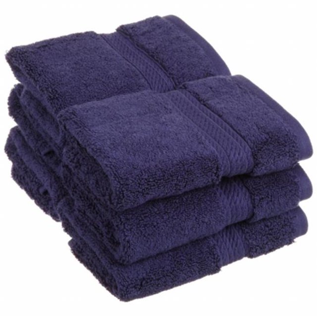 900GSM Egyptian Cotton 6-Piece Face Towel Set Navy Blue
