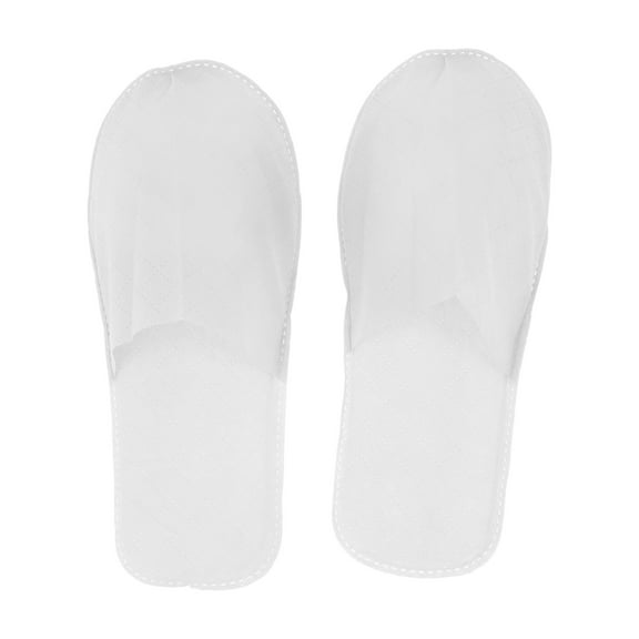 Unique Bargains 1 Pair Disposable Slippers Foldable Non-woven Hotel Slippers White