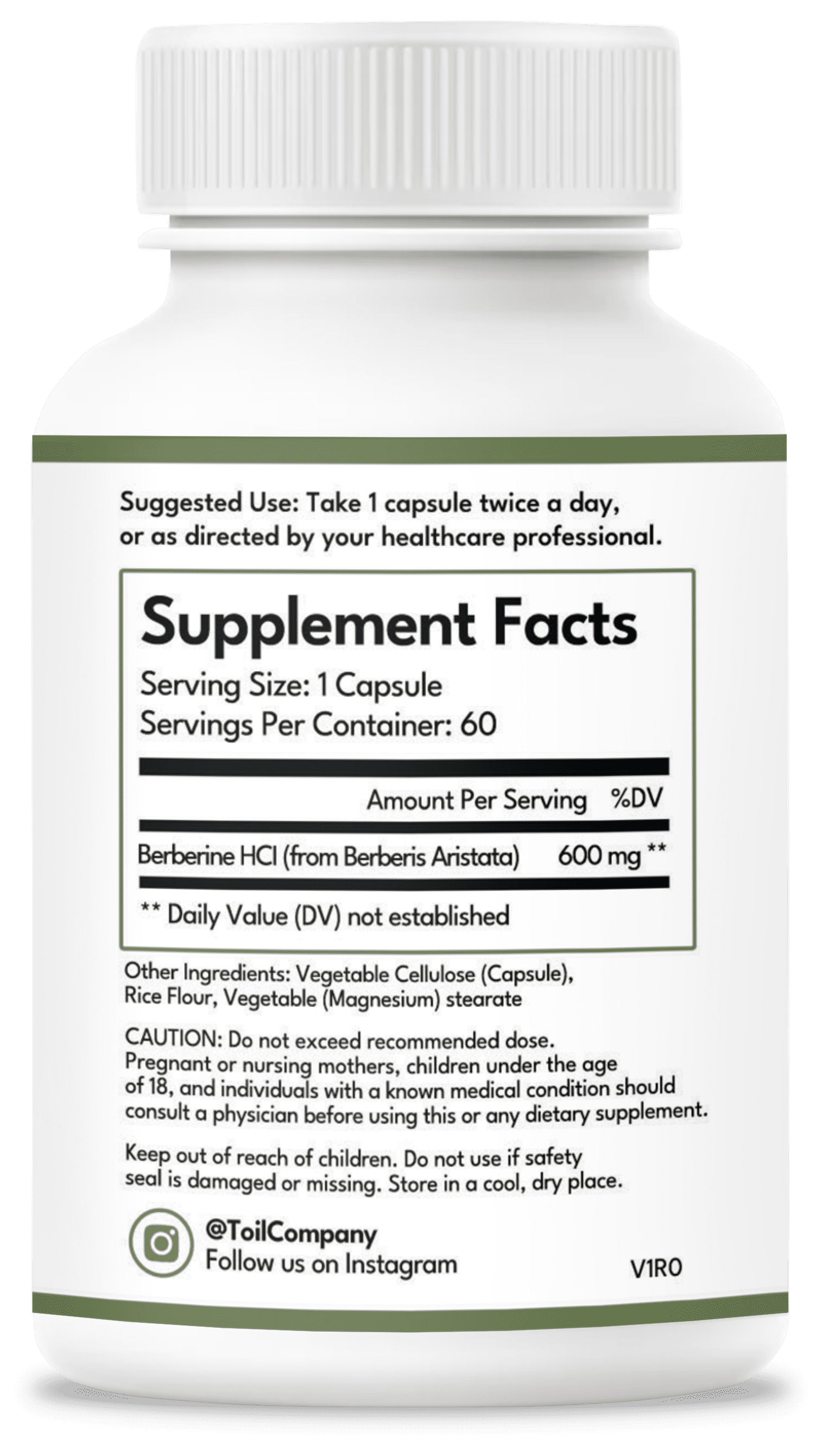 Berberine - Promotes Healthy Glucose Response, from Toil, a Veteran Owned Company