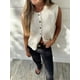 thumbnail image 3 of Chaleco de punto de un solo pecho para mujer, top de verano, cárdigan informal de moda, camisetas sin mangas, prendas de punto, 3 of 4