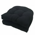thumbnail image 4 of Topchances Set of 2 Tufted Universal Chair Cushions, Waterproof Outdoor/Indoor Chair Seat Pads, 19" x 19", Black, 4 of 8
