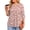 Apricot-Red-Floral, variant on 3/4 Sleeve Plus Size Tops for Women Henley Neck Button Blouses Dressy Floral Tunic Work Shirts L-5XL