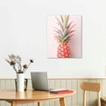 thumbnail image 2 of Chilfamy Fall Decor Pink Pineapple Ready to Hang Canvas Wall Art Picture 16x20in for Living Room Bedroom 16x20in, 2 of 3
