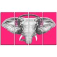 thumbnail image 2 of Éléphant avec Écouteurs - Toile d'Art Animal Contemporain, 2 of 3