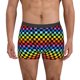 thumbnail image 1 of Balery Rainbow Chequerboard Calzoncillos bóxer para hombre, ropa interior de algodón suave y transpirable con cinturilla de nailon-X-Large, 1 of 5