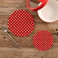 thumbnail image 2 of GZHJMY Circular Spot Trivets Pot Holders Set of 2, Hot Pads 7.09"+9.45",Table Mats,Placemats Set for Cooking and Baking, Cotton Braided Hot Pads, 2 of 7