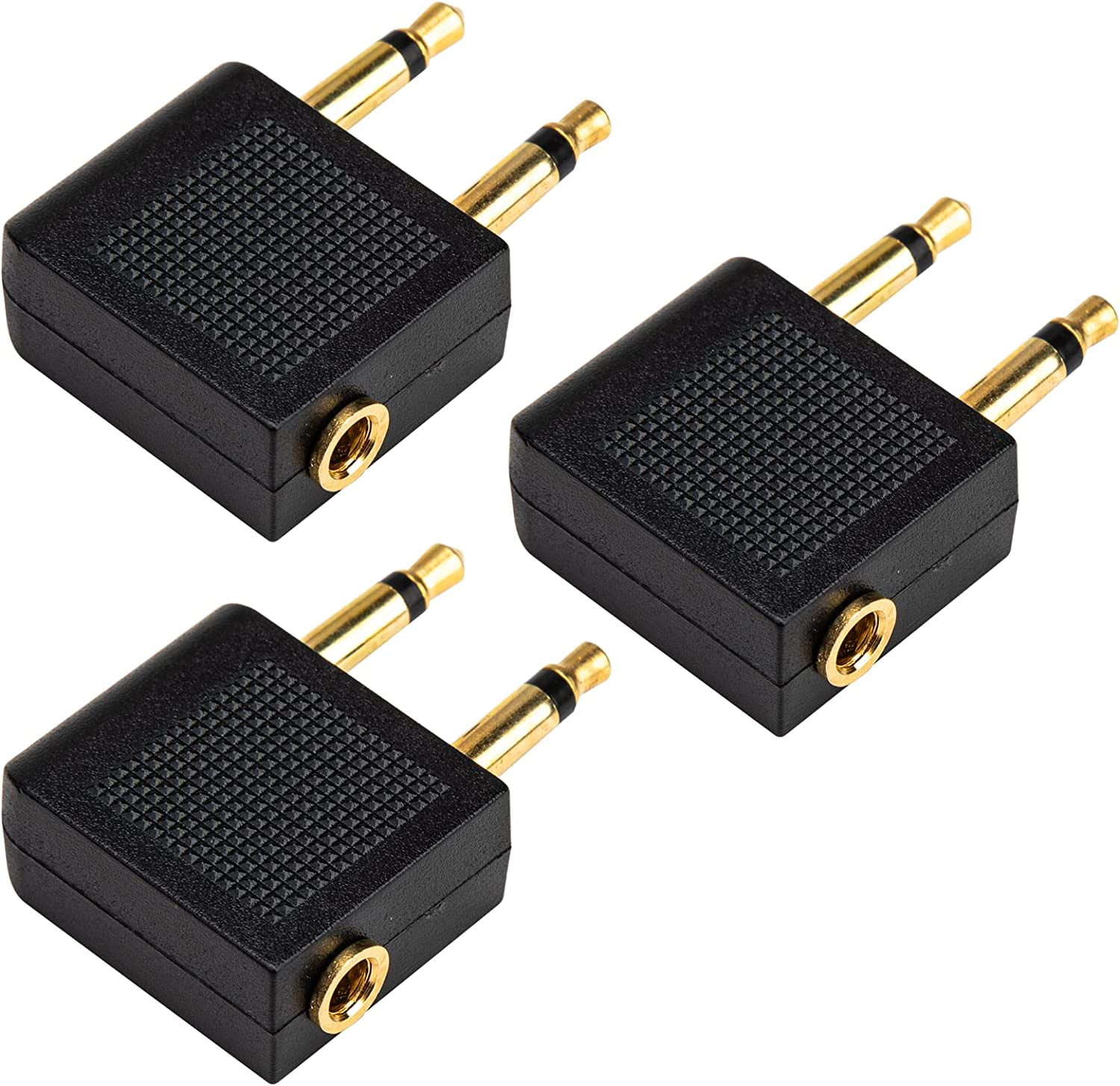 3pcs Airplane Airline Flight Adapters for Headphones,Airline Flight