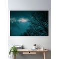 thumbnail image 2 of Dark Blue Storm Poster Wall Art, Modern Wall Decor, 8x12 UNFRAMED, 2 of 2