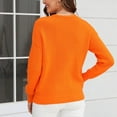 thumbnail image 5 of Odeerbi Winter Solid Color V Neck Sweaters For Women Fashion 2025 Casual Comfortable Pullover Sweater Long Sleeve Blouse Orange, 5 of 5