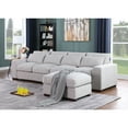 thumbnail image 6 of Devion Furniture Reversible Sectional Sofa with Ottoman, Gray, 6 of 8