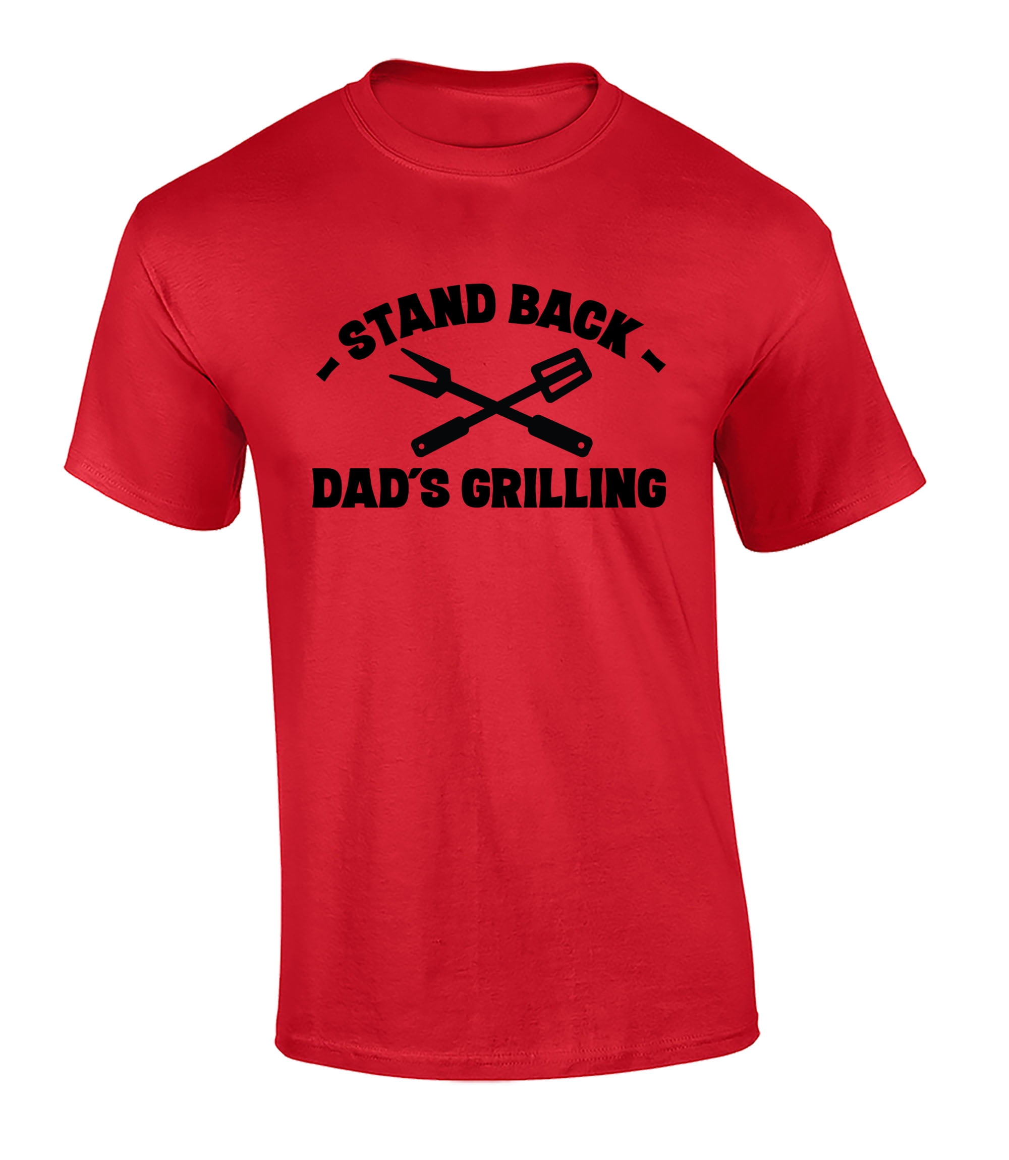Funny Dad's Grilling Adult Mens Short Sleeve Tee Shirt Red - Afbeelding 7 van 26