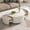 White, variant on Harper & Bright Designs Modern Round Coffee Table with Drawers, Movable Wood Center Table with Casters, Black