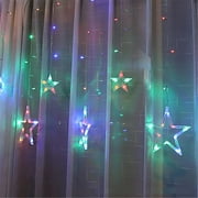 RXIRUCGD Christmas Decorations Christmas Star LED Bulb String Light Decoration Curtain Light Wedding Neon Christmas Lights