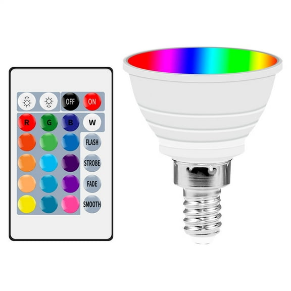 LED Light Bulbs RGB Light Cup 16 Color Changing 85-265V E14 Remote Control Smart Spotlight Bulb