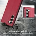 thumbnail image 7 of Allytech Galaxy S24 Wallet Case with Cards Holder, PU Leather RFID Blocking Shockproof Flip Cover Stand Anti-Scratch Retro Business Wallet Case for Samsung Galaxy S24 - Red, 7 of 7