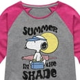 thumbnail image 3 of Peanuts - Summer Edition - Summer in the Shade - Toddler & Youth Girls Raglan Graphic T-Shirt, 3 of 4