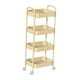 thumbnail image 5 of Carrito rodante con ruedas, carrito utilitario, estantería móvil de metal, cesta para frutas y verduras para comedor, oficina, baño, lavandería Amarillo, 5 of 8