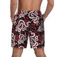 thumbnail image 4 of Uemuo Snake And Rose Pattern Mens Swim Trunks Quick Dry Board Shorts with Mesh Lining, Stretch Beach Shorts Quick Dry No-Chafing Board Shorts-Small, 4 of 9