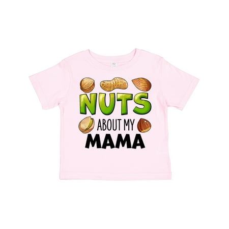 

Inktastic Nuts About My Mama Peanut Almond Pistachio Gift Toddler Boy or Toddler Girl T-Shirt