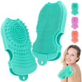 thumbnail image 1 of Depurador corporal de silicona Cepillo corporal exfoliante 2 en 1, depurador de ducha con dos lados para exfoliación y masaje corporal, suave y fácilmente espumoso, apto para todas las pieles Sincero Hogar, 1 of 2