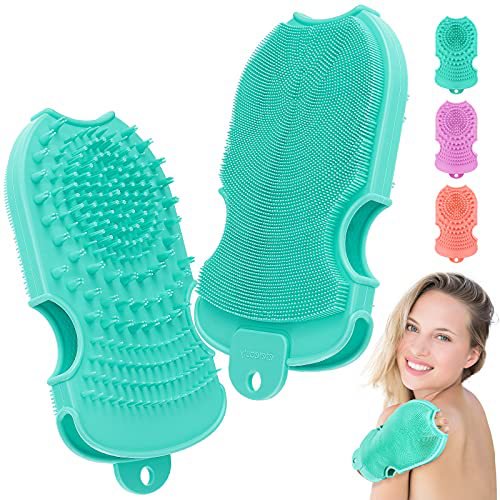 Depurador corporal de silicona Cepillo corporal exfoliante 2 en 1, depurador de ducha con dos lados para exfoliación y masaje corporal, suave y fácilmente espumoso, apto para todas las pieles Sincero Hogar