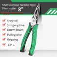 thumbnail image 2 of LAOA Electrician Pliers Needle Nose Pliers Wire Stripping Pliers Eire Cutting/Stripping/Crimping/Pulling/Clamping in One,5 in 1 Professional Type Pliers, 2 of 7