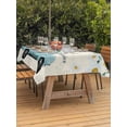 thumbnail image 3 of Outdoor Tablecloth with Umbrella Hole for Patio/Picnic/Party/Camping, Spring Daisy Waterproof Table Cloth Rectangle Table Cover Washable, White Flowers Blue Country Car Rustic Botanical (60"x 84"), 3 of 8