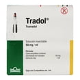 thumbnail image 1 of Tradol 50 mg solución inyectable 3 ampolletas de 1 ml c/u, 1 of 3