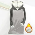 thumbnail image 2 of Lindreshi Womens Pajamas Tops Winter Women's Patchwork Plush And Thickened Fashionable Casual Long Sleeved Hooded Sweatshirt Tops Blouse, 2 of 3