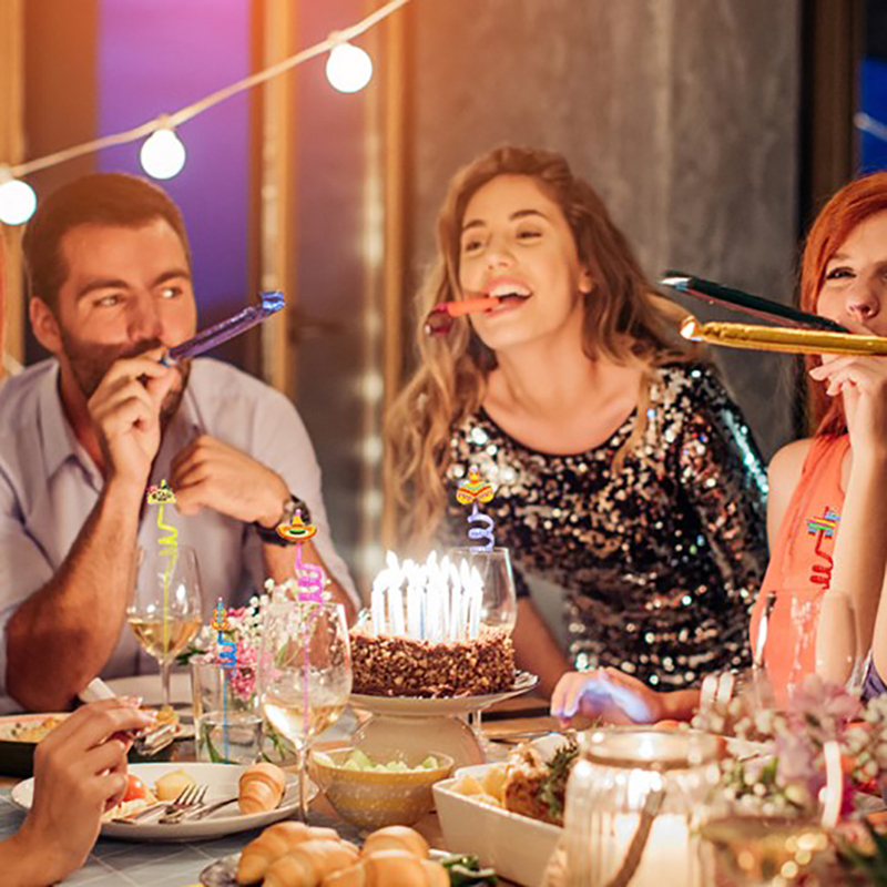 8Pcs/pack Reusable Drinking Straws Mexican Fiesta Party Drinking Straws 8 Styles