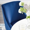 thumbnail image 6 of Contemporary Modern Urban Designer Dining Kitchen Room Side Dining Chair, Velvet Fabric Stainless Steel Metal, Navy Blue, 6 of 6
