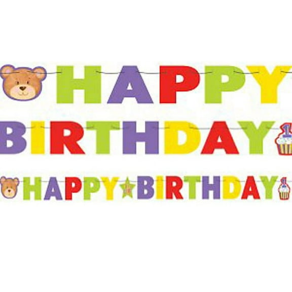 Teddy's 1st Birthday Foam Letter Banner (8ft)