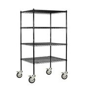 Salsbury Industries 9534M-BLK Wire Shelving - Mobile - 36 Inches Wide - 69 Inches High - 24 Inches Deep - Black