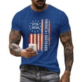 thumbnail image 2 of 250 Anniversary T Shirts for Men Fourth Of July Usa Flag Print Short Sleeve Crew Neck Tshirt Big and Tall Classic Fit Home Wear Soft Tees, Blue, #01 Blue, 2 of 5