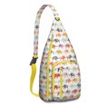 thumbnail image 1 of Ethnic Elephant Sling Backpack - Retro Mandala & Paisley Design, Fashionable Shoulder Bag for Travel Enthusiasts & Outdoor Lovers, 1 of 4