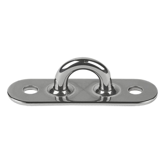 Almohadilla soldada Eye Schaefer de acero inoxidable de 2 cm x 1,6 cm