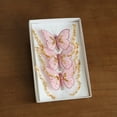 thumbnail image 3 of Butterfly Christmas Ornaments - 3Pcs Pink Artificial Feather Butterfly Clip On Glitter Butterflies Ornaments for Christmas Tree Decorations Wreath Garland Crafts Birthday Party Decor, 3 of 6