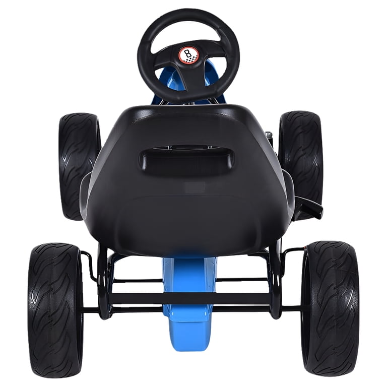 Topbuy Adjustable Seat Blue Go Kart Ride-On Pedal Car for Kids