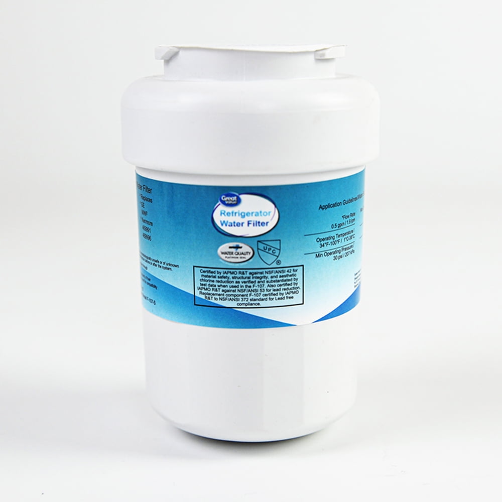 Great Value F107, GE MWF Compatible Refrigerator Filter, White Color, BPA-Free, 1 Pack