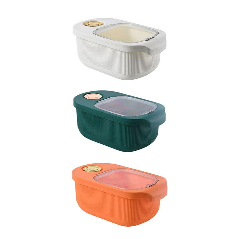 Rice Bucket With Measuring Cup, Collapsible Rice Bucket, Large Capacity  Cereal Storage Container, Moisture-proof Insect-proof Sealed Storage  Containers For Rice, Cereals, Grains, Flours, Dog Food, Pet Food, Household Airtight  Rice Dispenser 