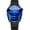 Black Blue, variant on Creative Fashion Blue LED Binary Digital Watches Men's Stainless Steel Silver Waterproof LED Backlight Bracelet Plated Watches