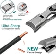 thumbnail image 3 of Ultra Sharp Stainless Steel Nail Clippers Wide Jaw Opening Anti Splash Fingernail Toenail Cutter Heavy Duty Portable Grooming Trimmer for Thick Nails Men Women Seniors, 3 of 17