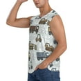 thumbnail image 3 of Bingfone Tractor and Dumper Pattern Men's Tank Tops Workout Sleeveless Tee Shirts Running Beach Tanks for Men-Small, 3 of 8